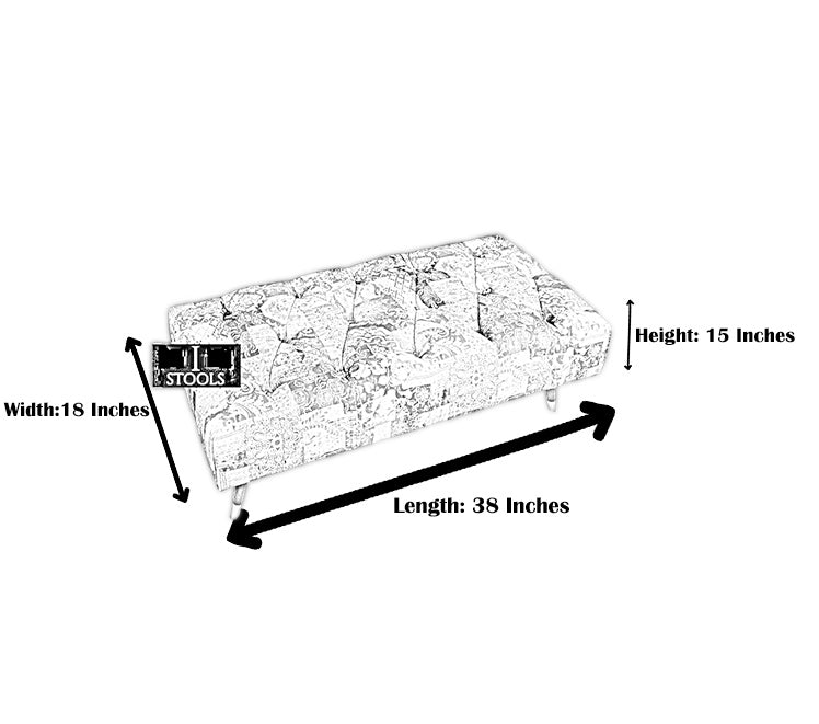 Premium pink floral foostool coffee table, footrest pouffe side table