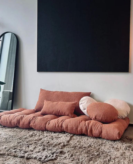 PEACH BOUCLE FLOOR SEATING