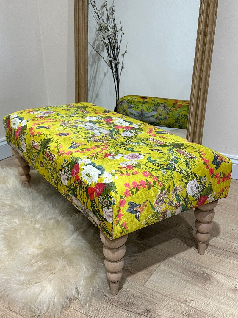 YELLOW Chesterfield Ottoman seat