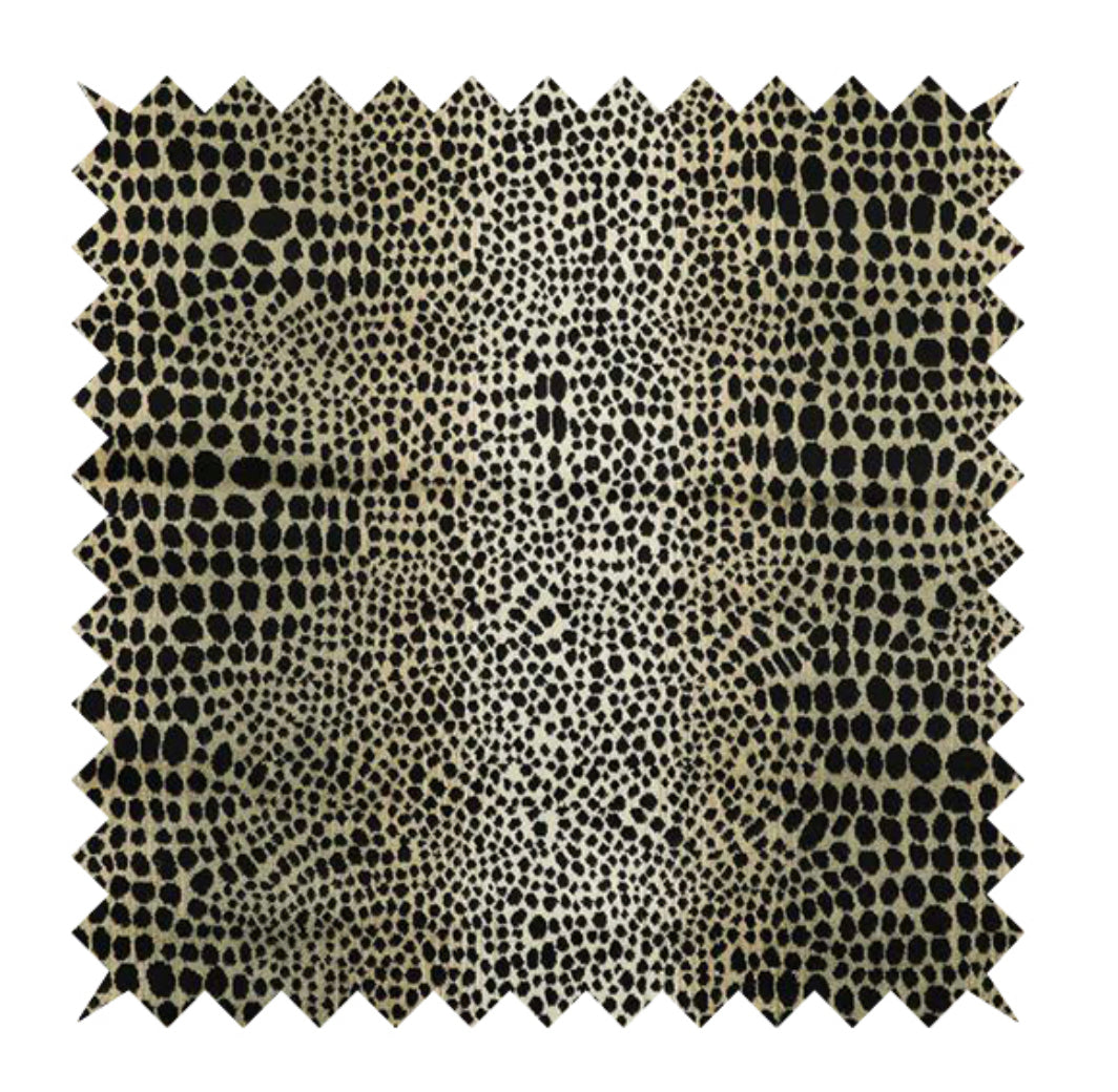 Premium leopard pattern fabric footstool pouffe coffee table