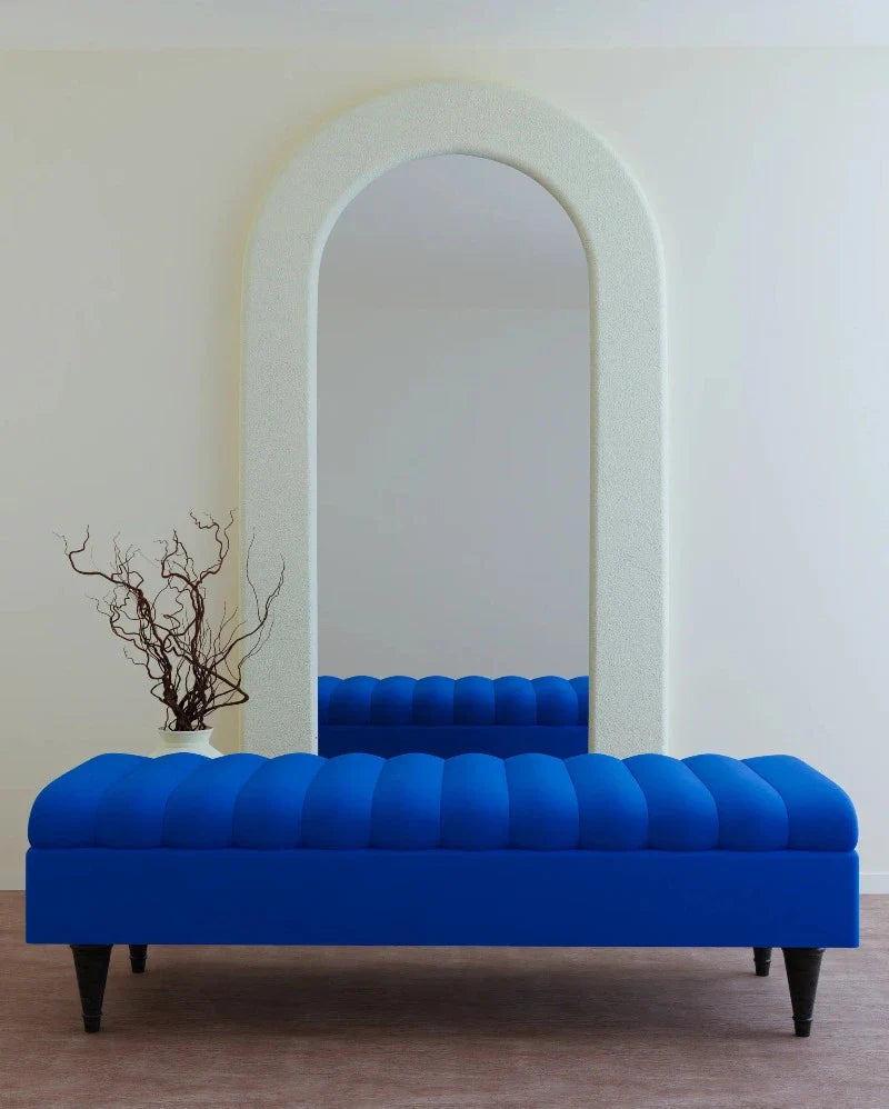 Blue Romo Large Panel Ottoman storage