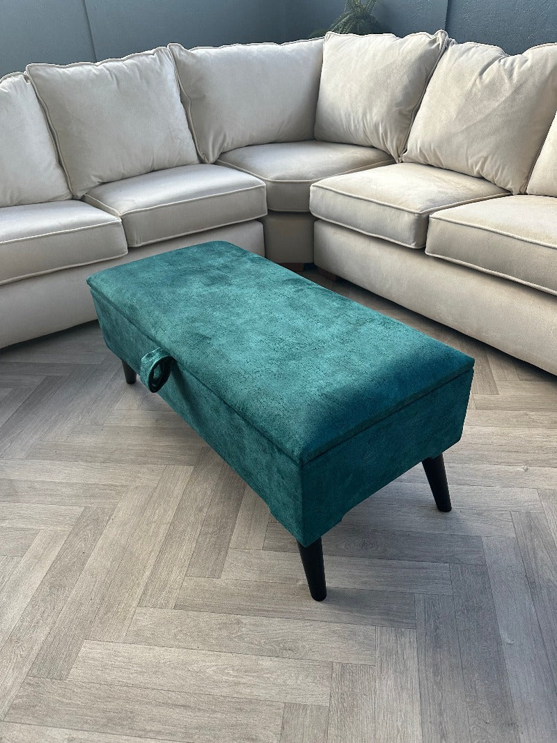 PREMIUM OPAL GREEN Footstool