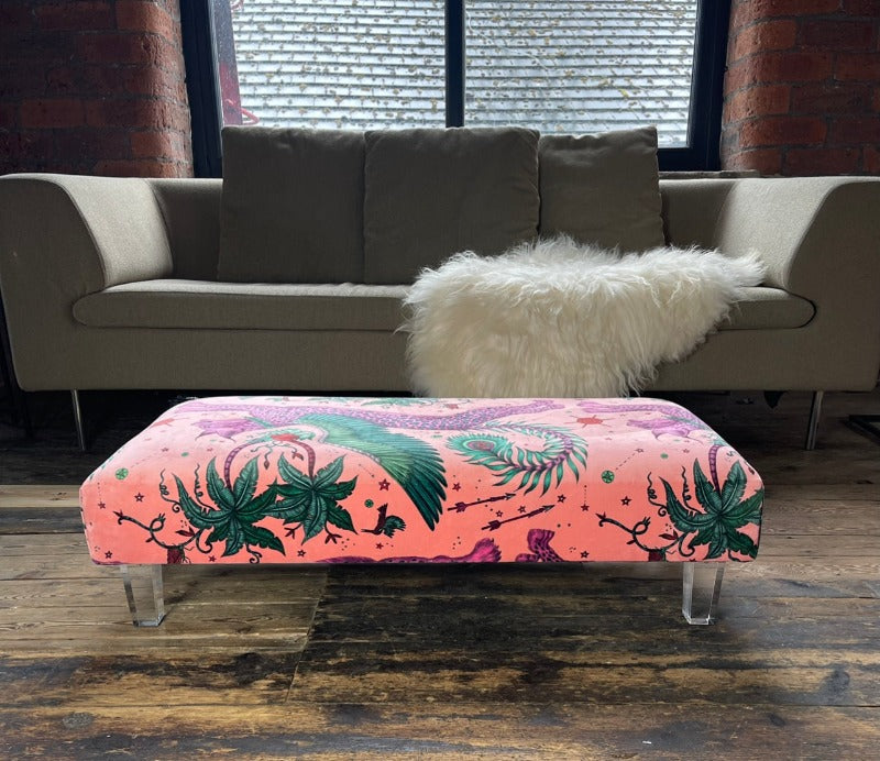 PREMIUM MADE TO MEASURE LYNX DRAGON Ottoman footstool