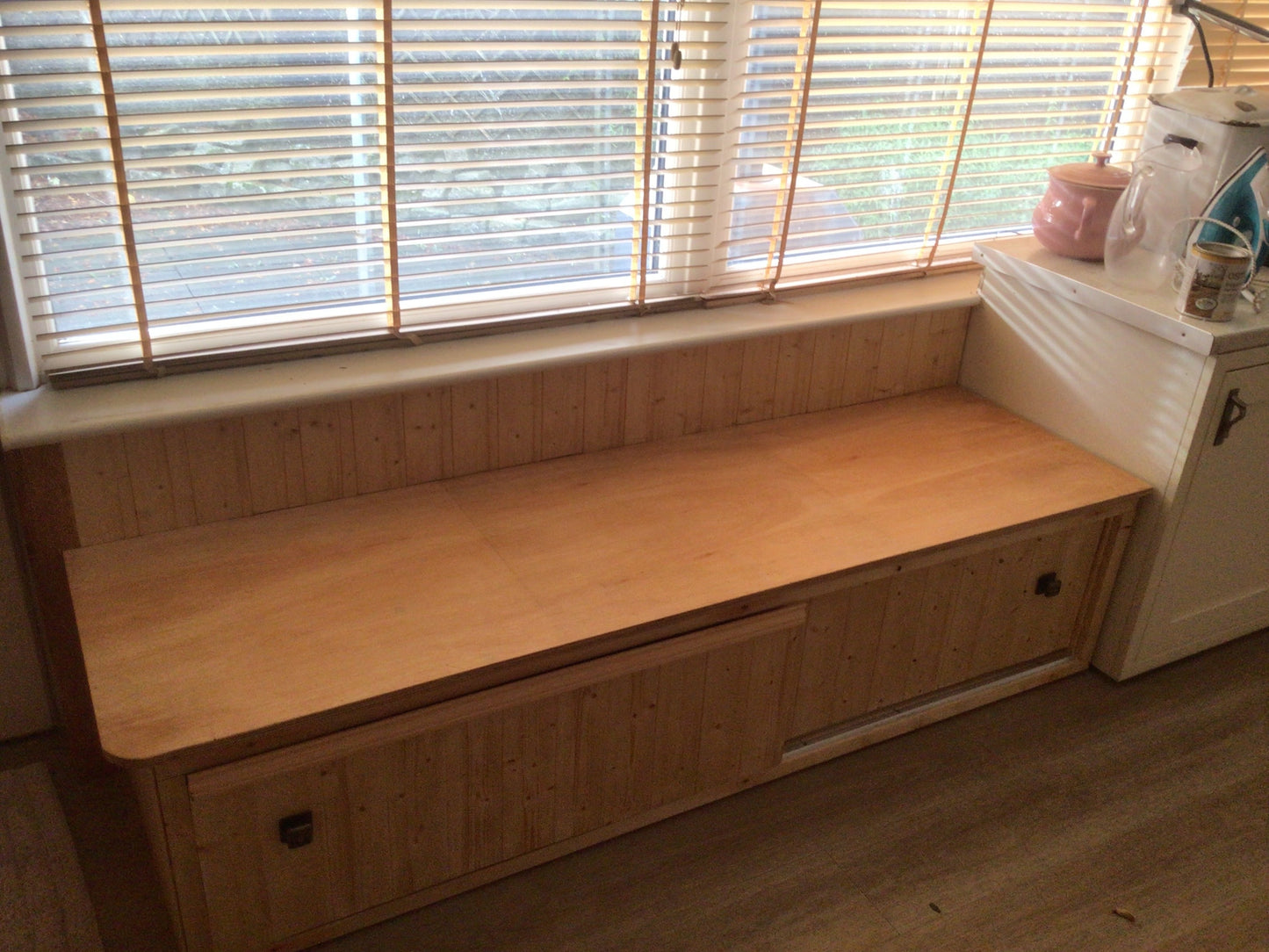 Made to measure window bay seat with back. CONTACT US for made to measure sizes