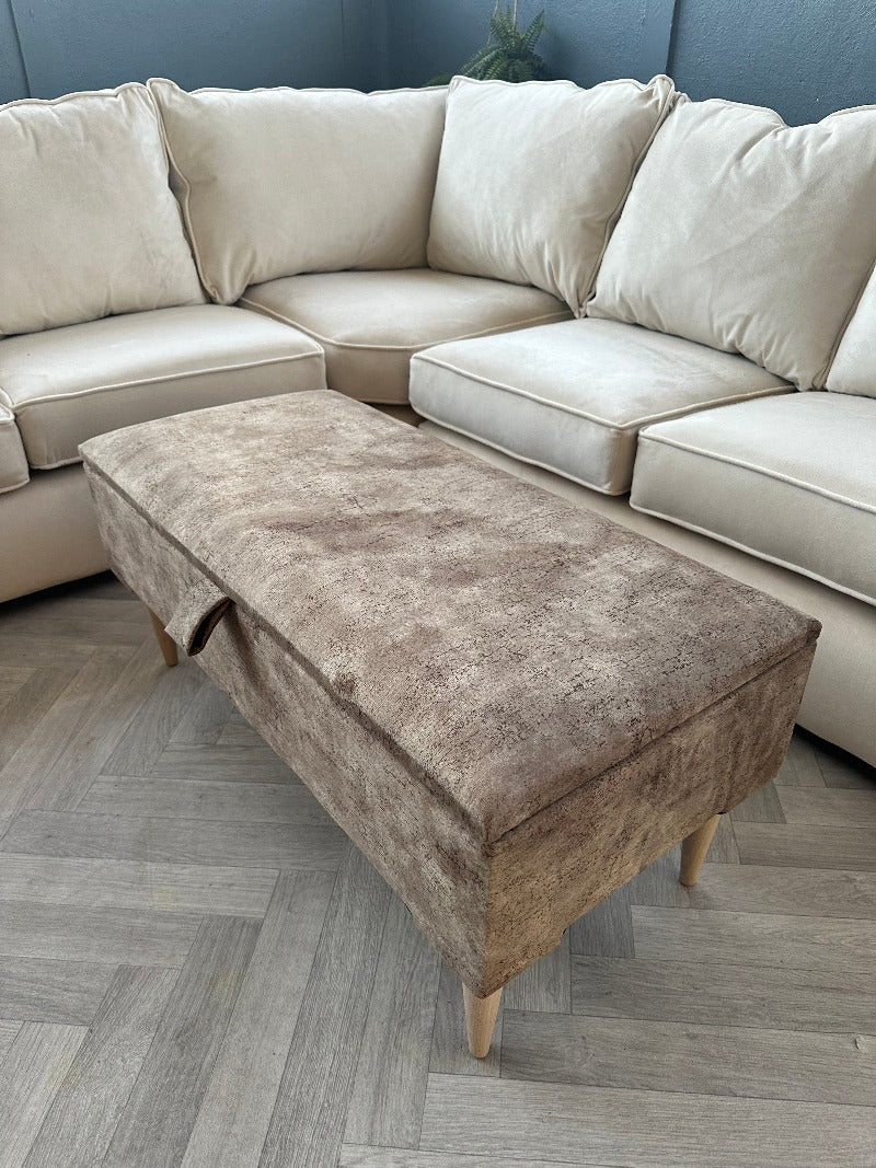 PREMIUM BROWN Ottoman storage