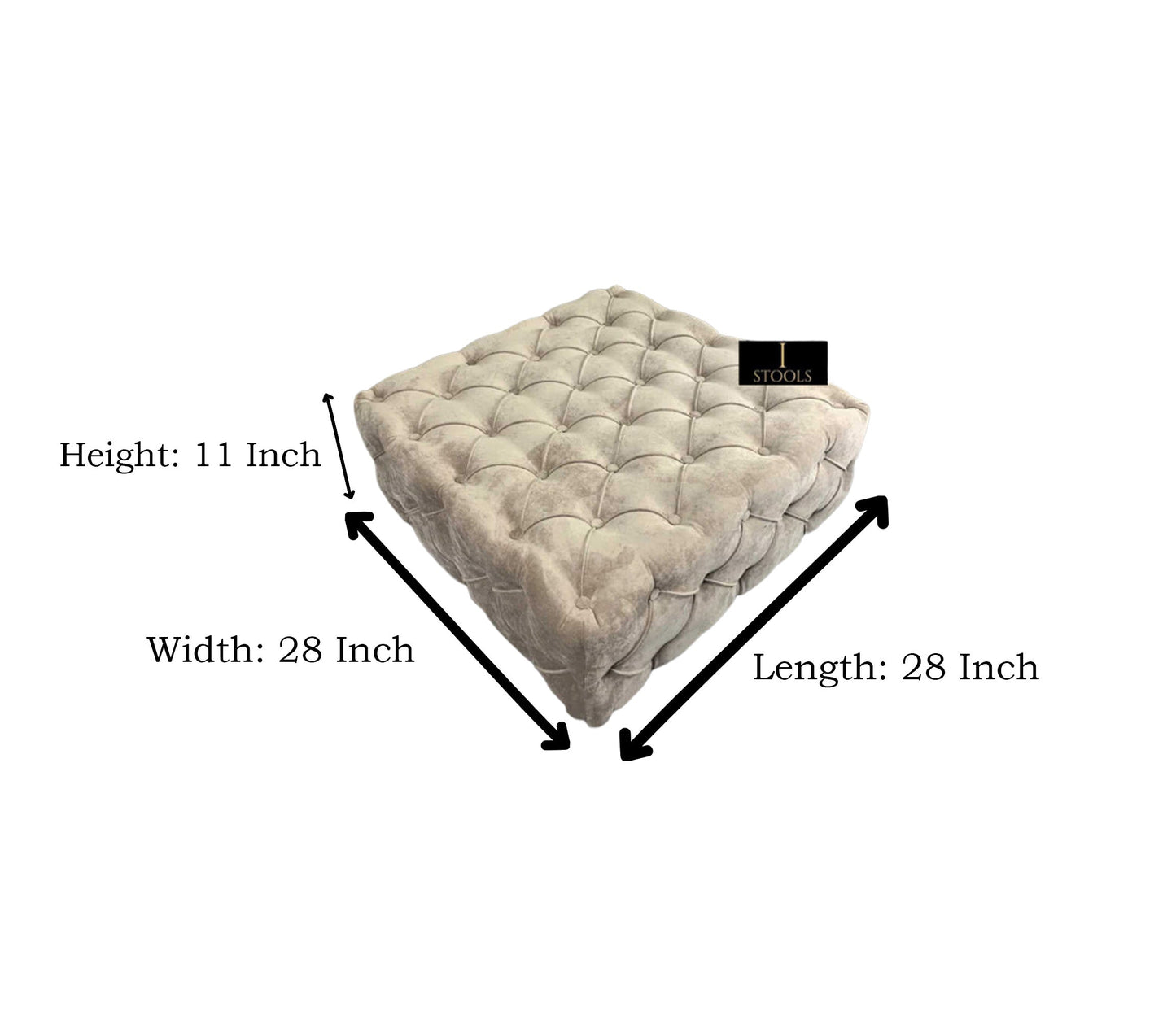 Brown Square Ottoman Coffee Table UK | Large Brown Chesterfield Coffee Table