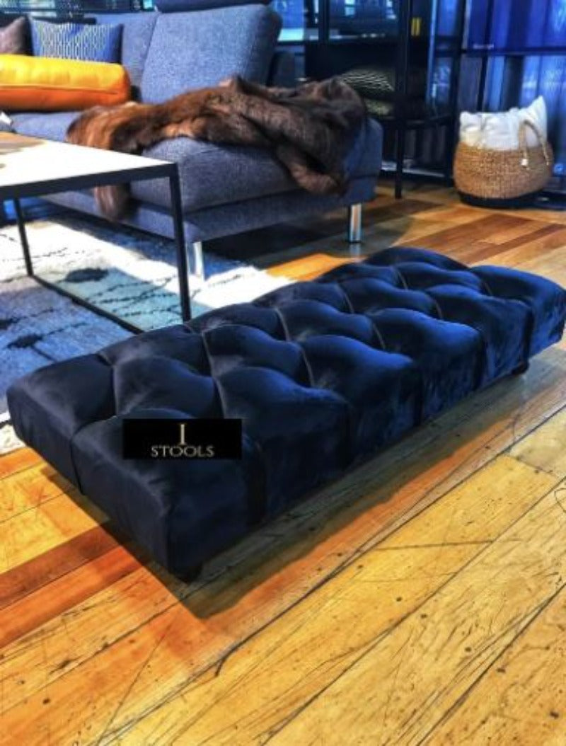 Black Chesterfield Ottoman seat