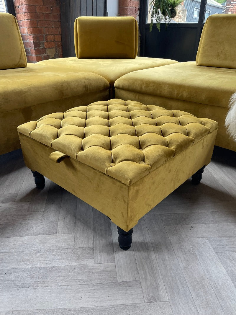 PREMIUM Mustard Gold Ottoman storage