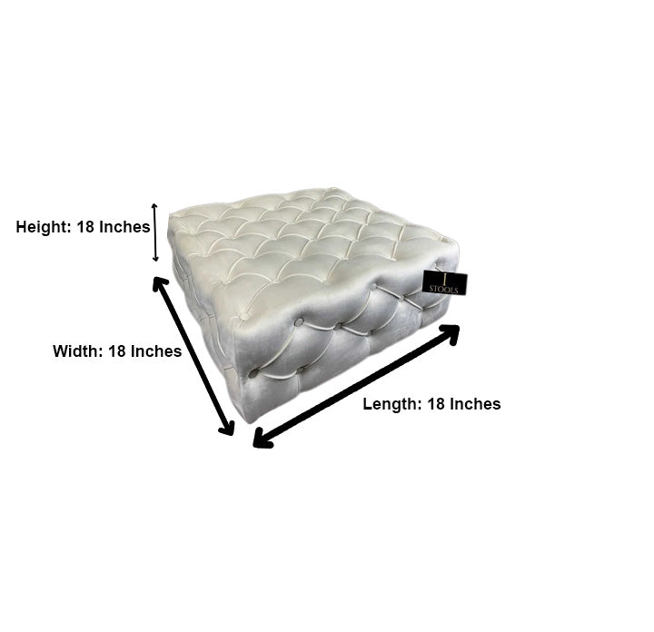 Large Creamy White Square Ottoman Coffee Table | Coffee Table