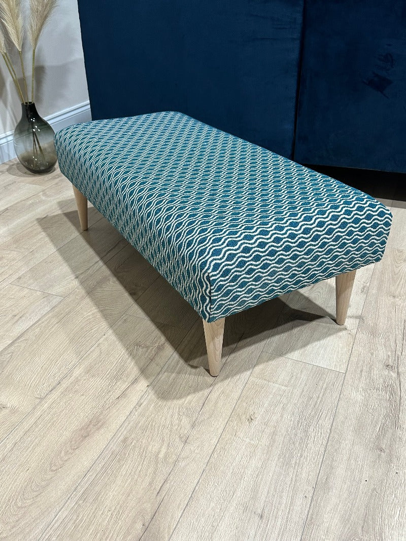 PREMIUM PATTERN FABRIC Handmade footstool