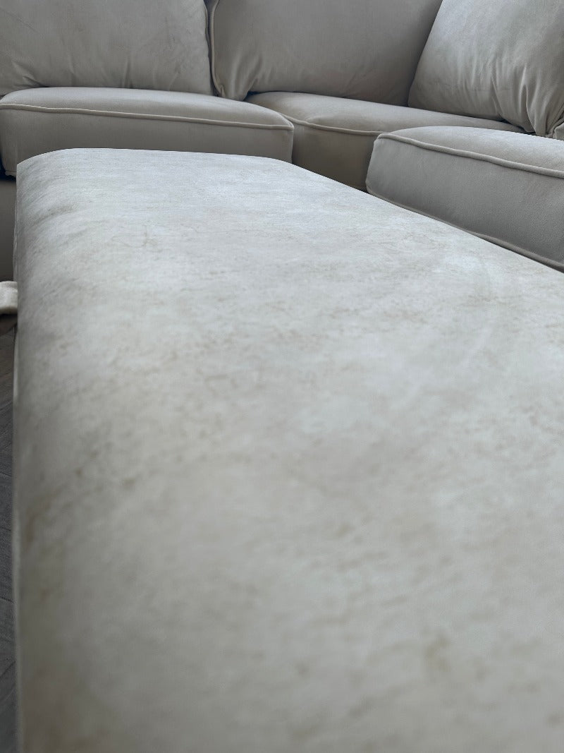 PREMIUM white Handmade footstool