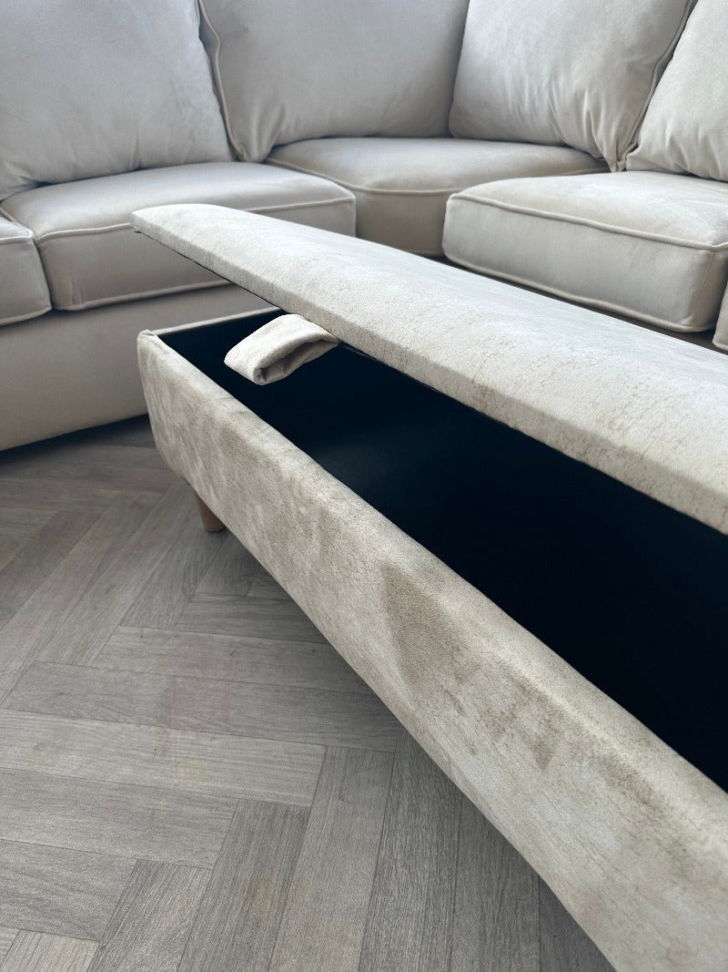 PREMIUM white Footstool