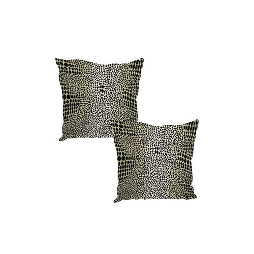 Premium leopard pattern fabric footstool pouffe coffee table