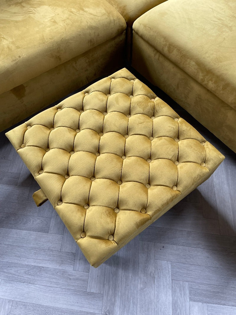 PREMIUM Mustard Gold Footstool