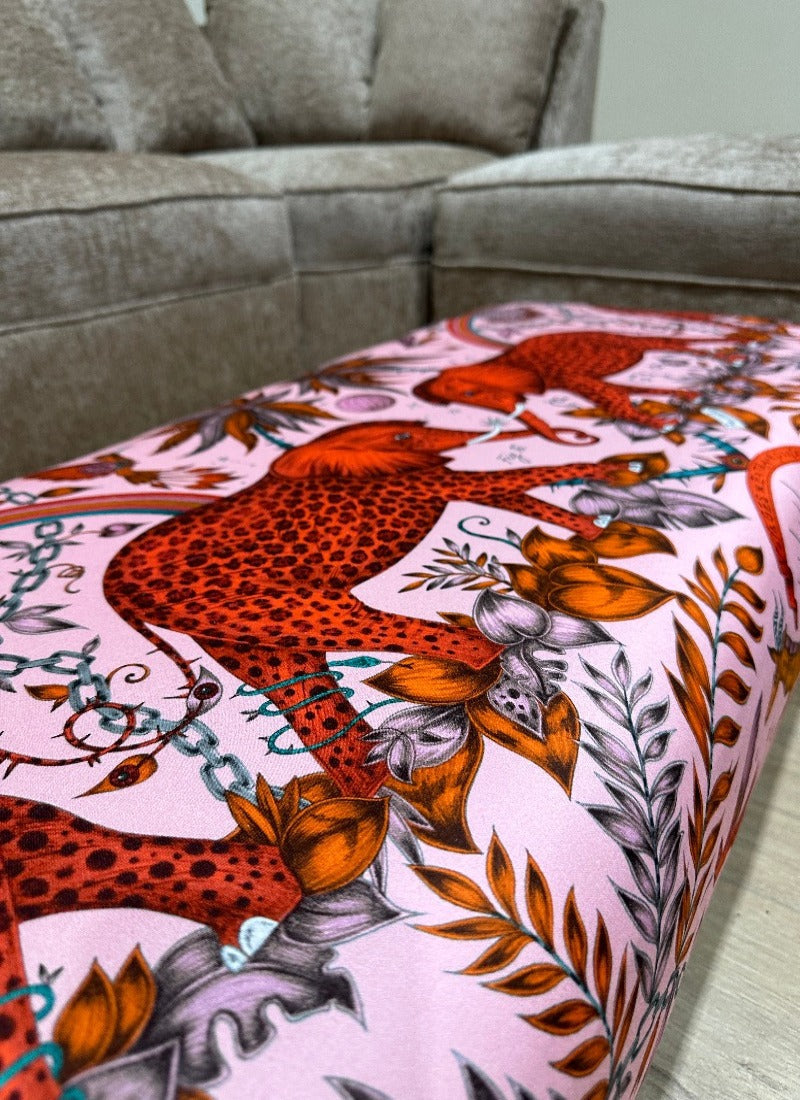 PREMIUM PINK PRINTED ELEPHANT Footstool