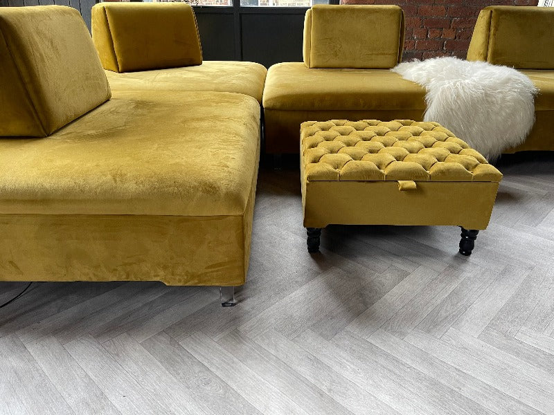 PREMIUM Mustard Gold Ottoman seat