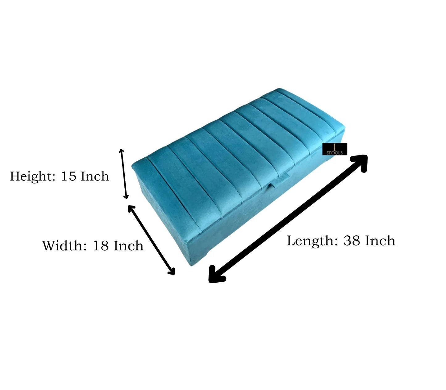 Aqua Storage Box Bench | Ottoman Bench | Line Panel Lid Coffee Table