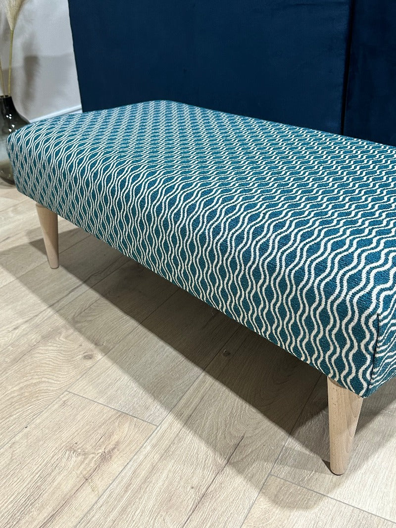 PREMIUM PATTERN FABRIC Ottoman footstool