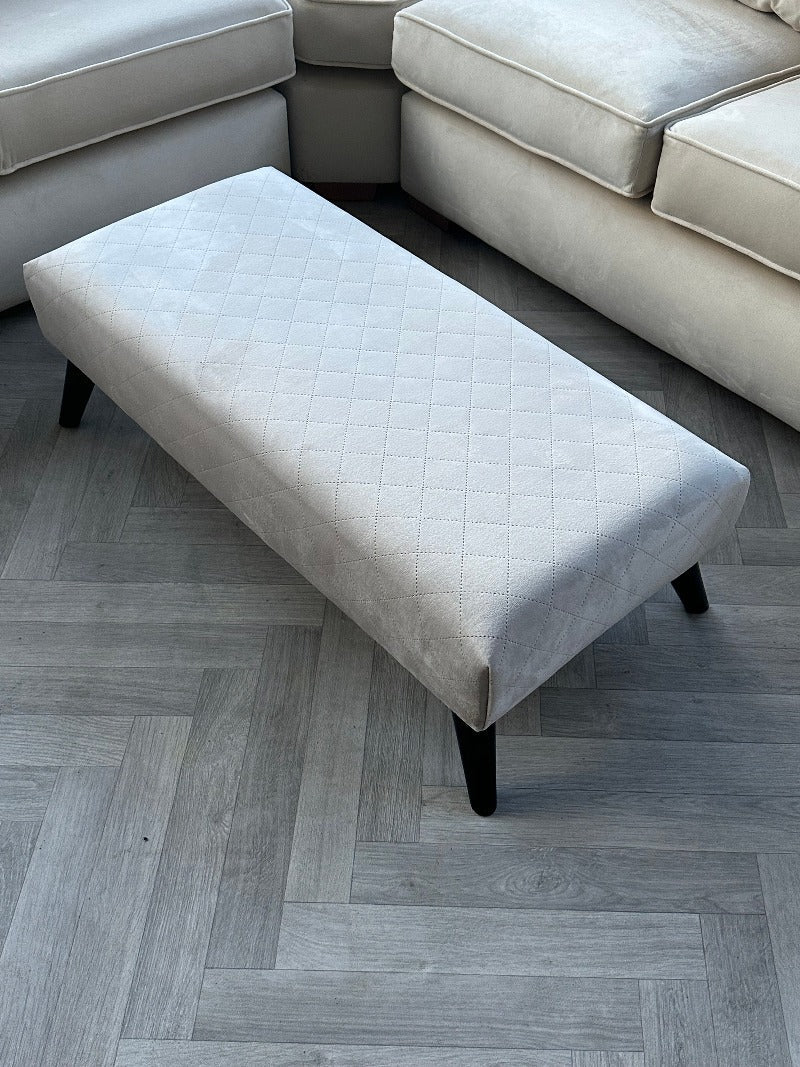 Premium off white creamy Footstool