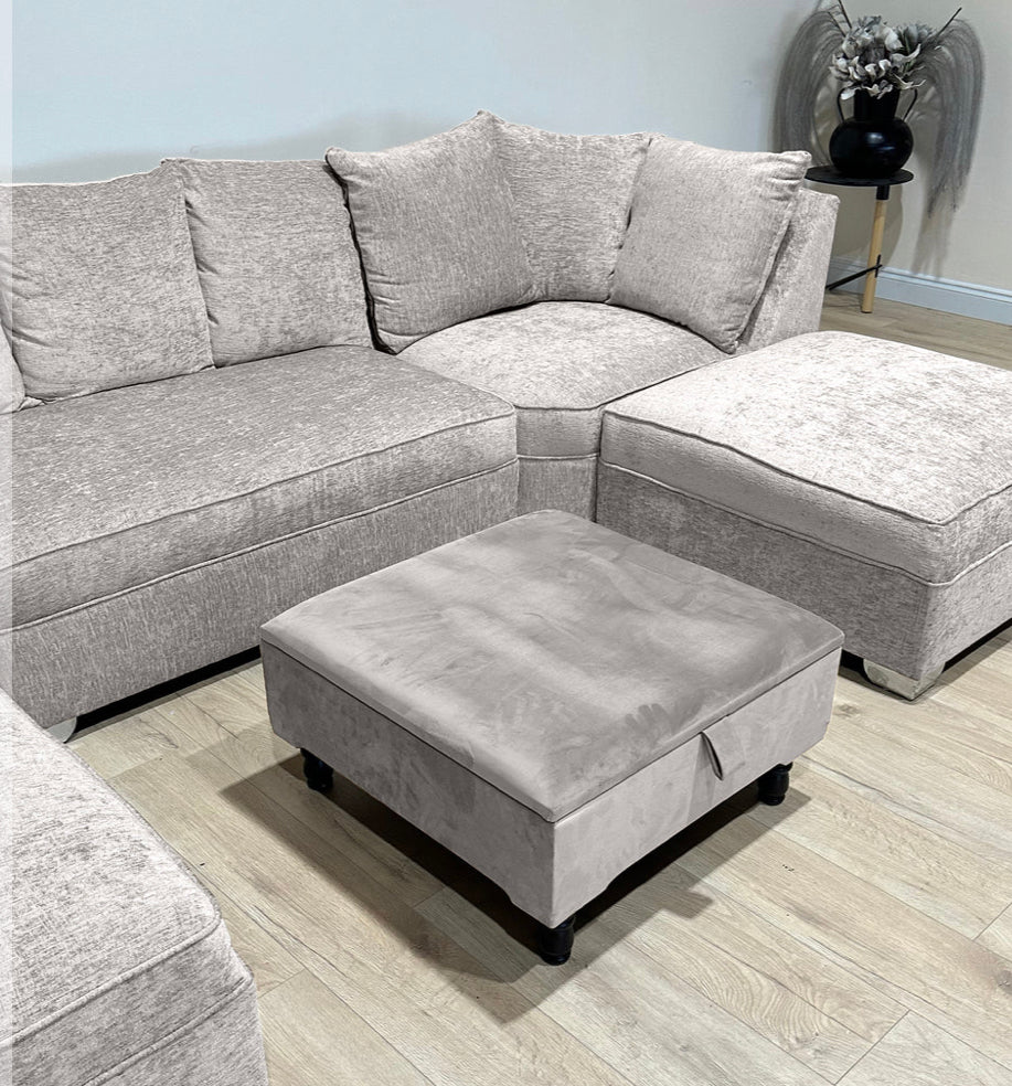 Silver square storage no legs