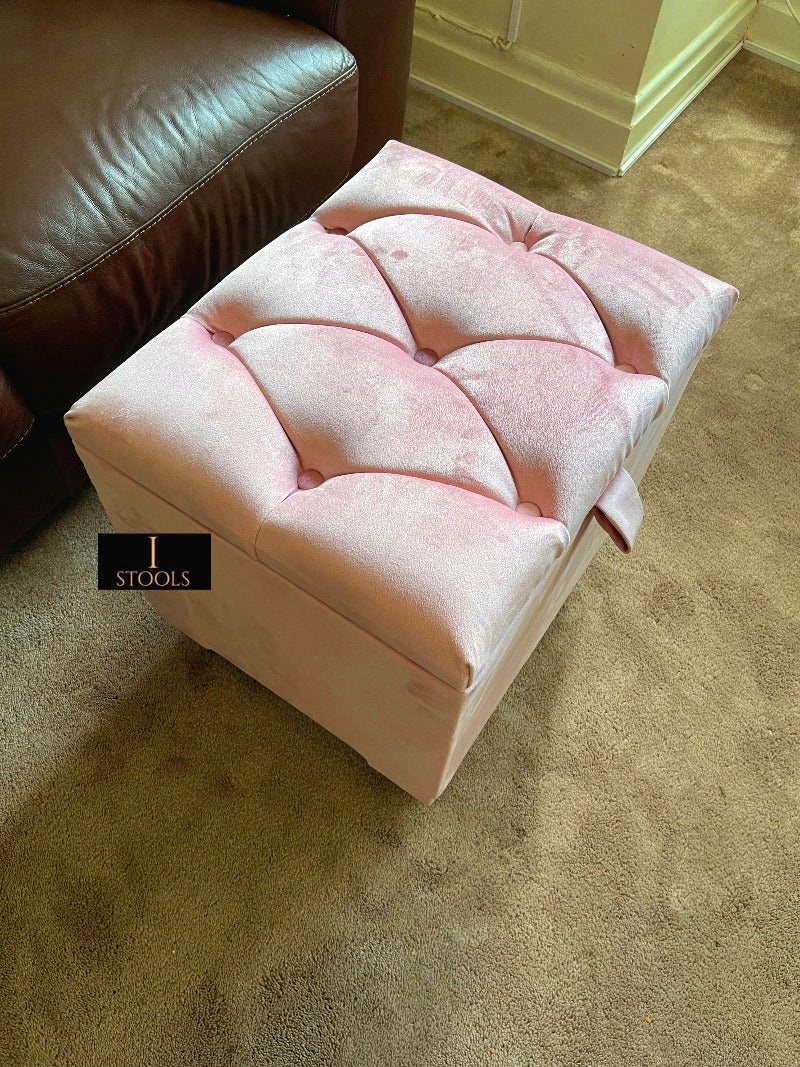 Pink Ottoman storage
