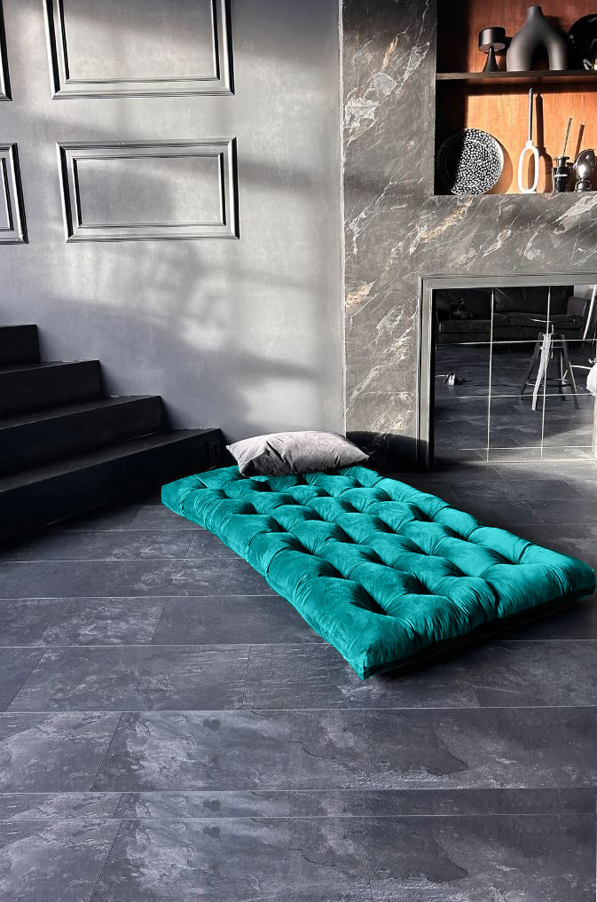 Multicolour Large velvet floor cushions