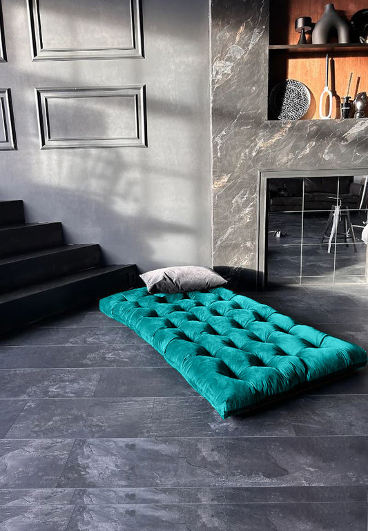 Multicolour Large velvet floor cushions