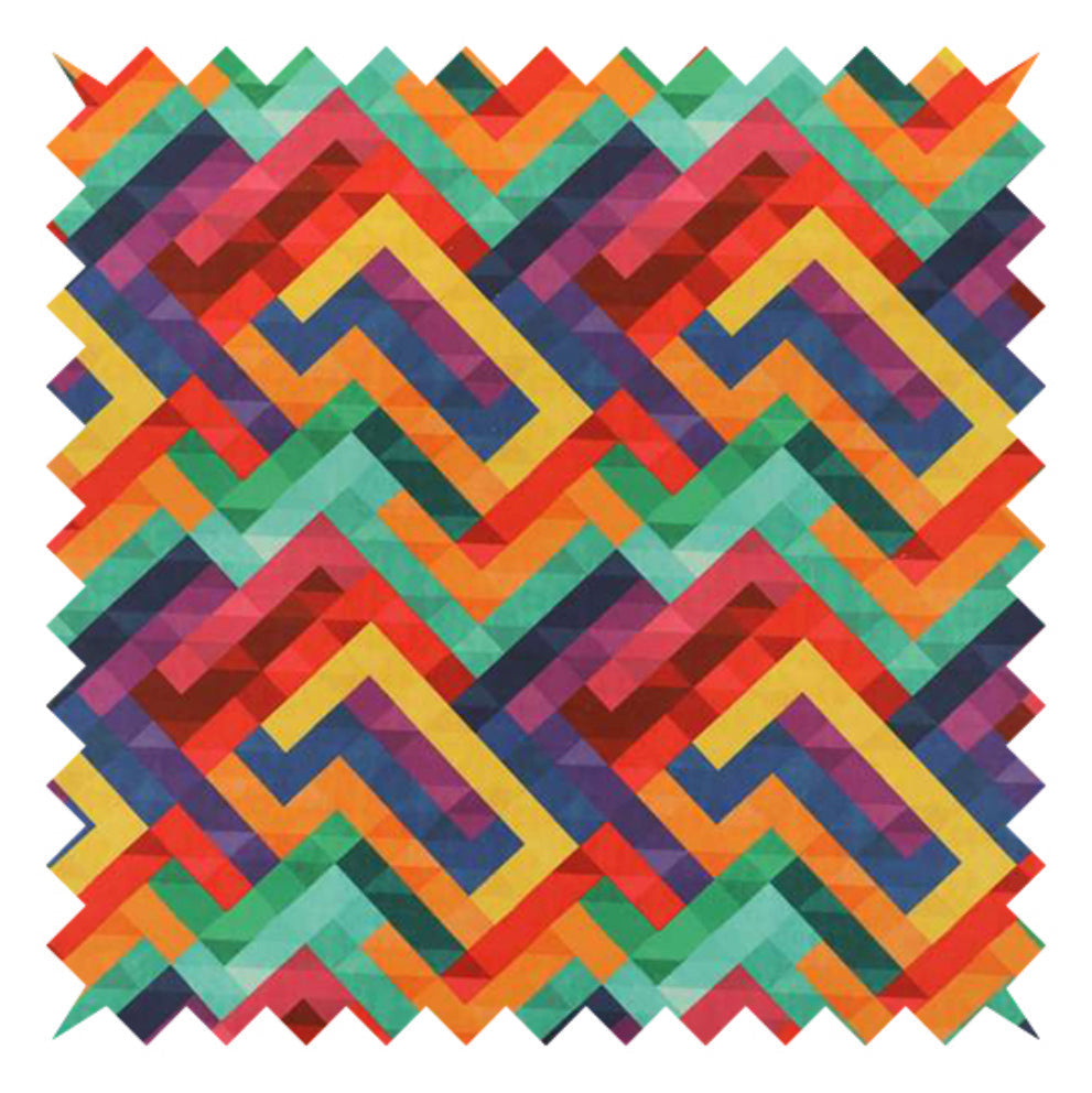 PREMIUM Multi Colour Trem Footstool window bay seat pouffe