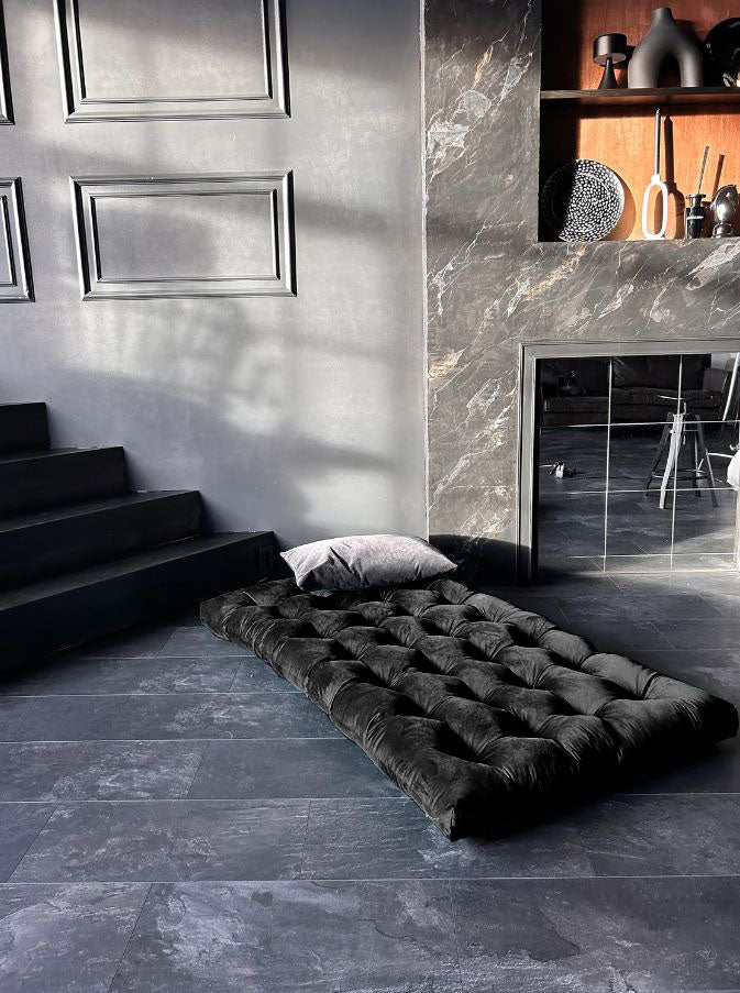 Multicolour Large velvet floor cushions