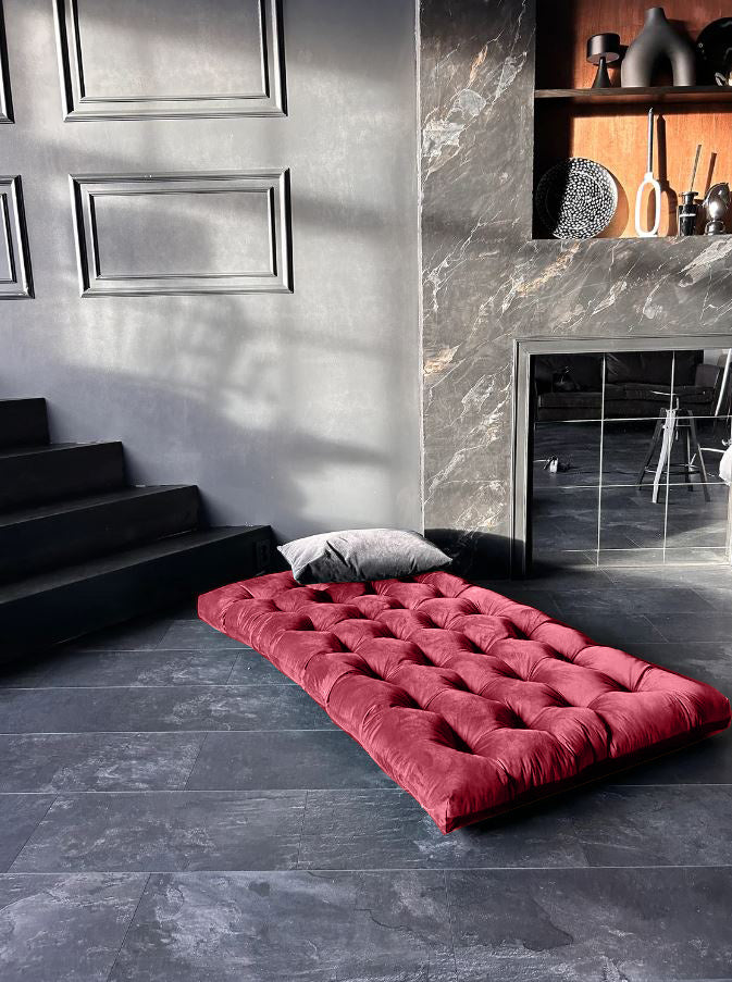 Multicolour Large velvet floor cushions