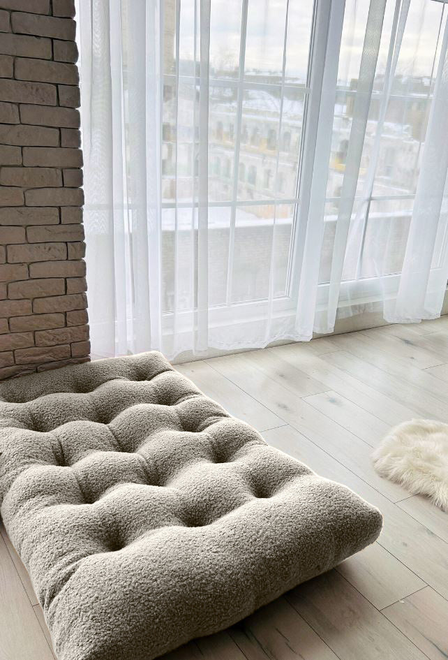 Teddy boucle Tufted floor seating