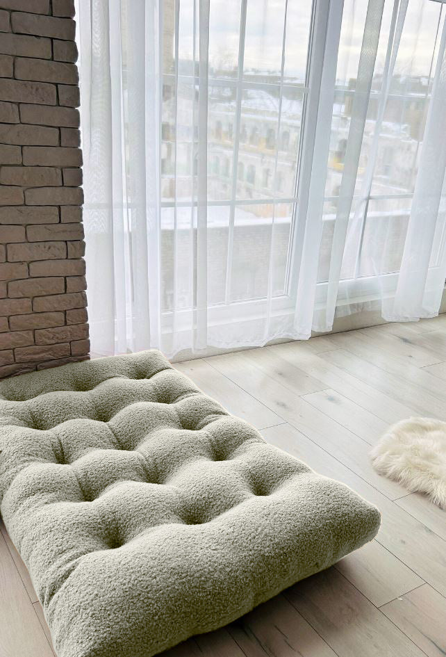 Teddy boucle Tufted floor seating