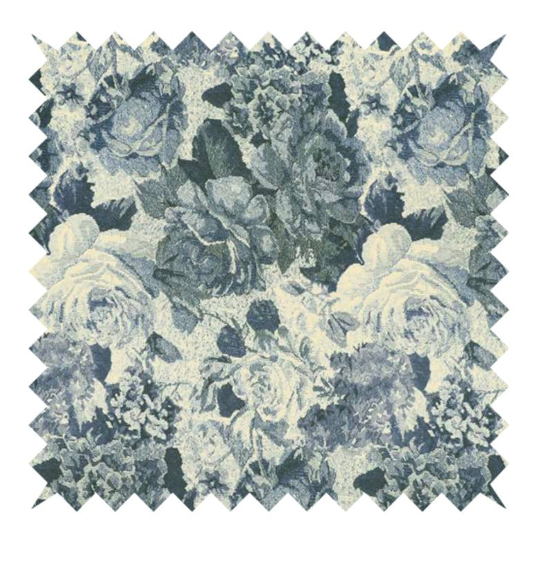 PREMIUM White & Blue Floral Soft Cotton