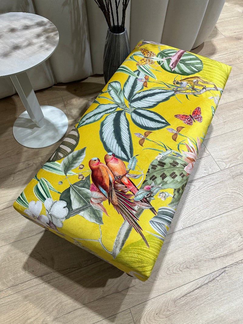 YELLOW Chesterfield Footrest