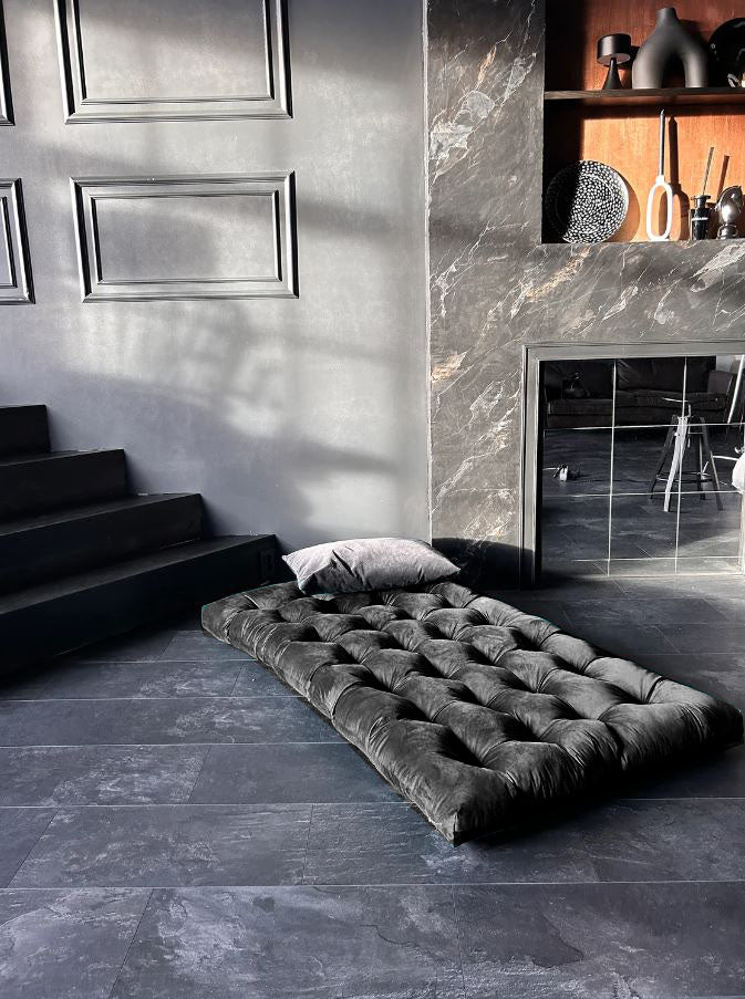 Multicolour Large velvet floor cushions