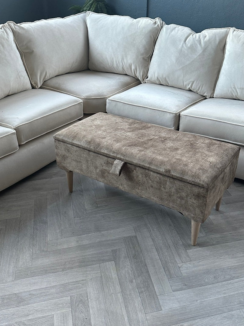 PREMIUM BROWN Ottoman footstool