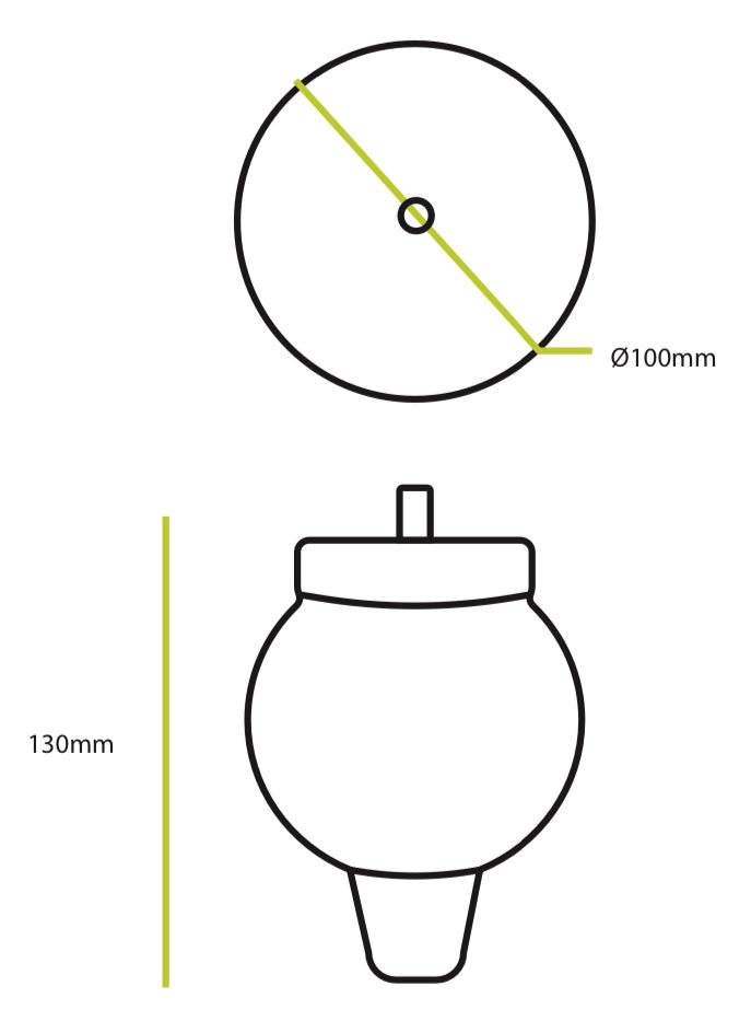 Grey wood ball nickel cup legs