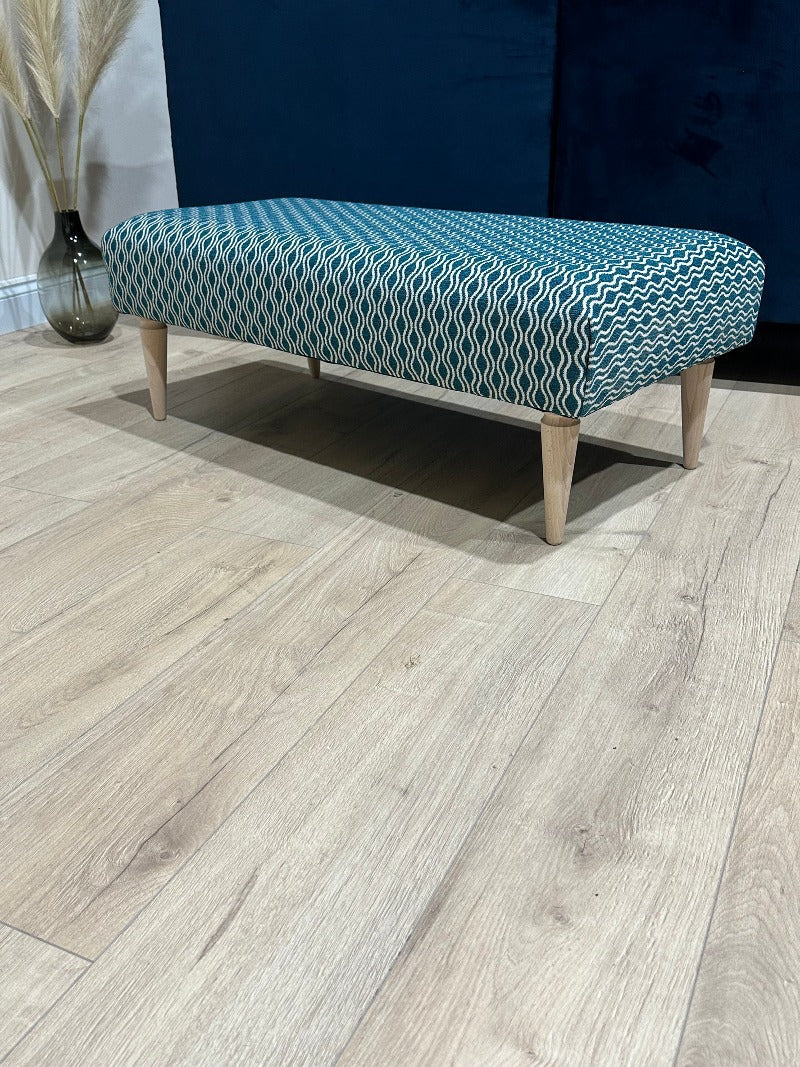PREMIUM PATTERN FABRIC Handmade footstool