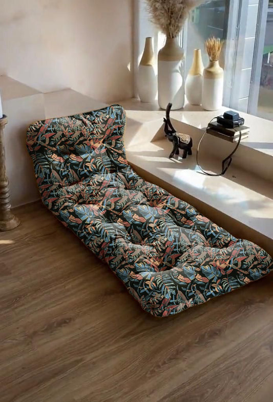 Deep Forest floral floor seating