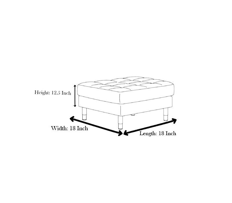 Champagne Chesterfield Footstool | matching Buttoned Footstool