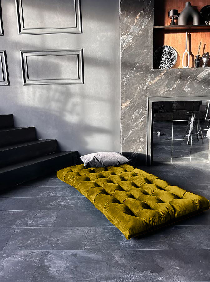 Multicolour Large velvet floor cushions
