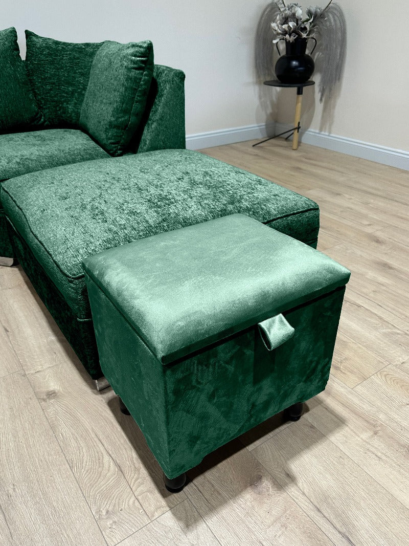 Green Ottoman storage