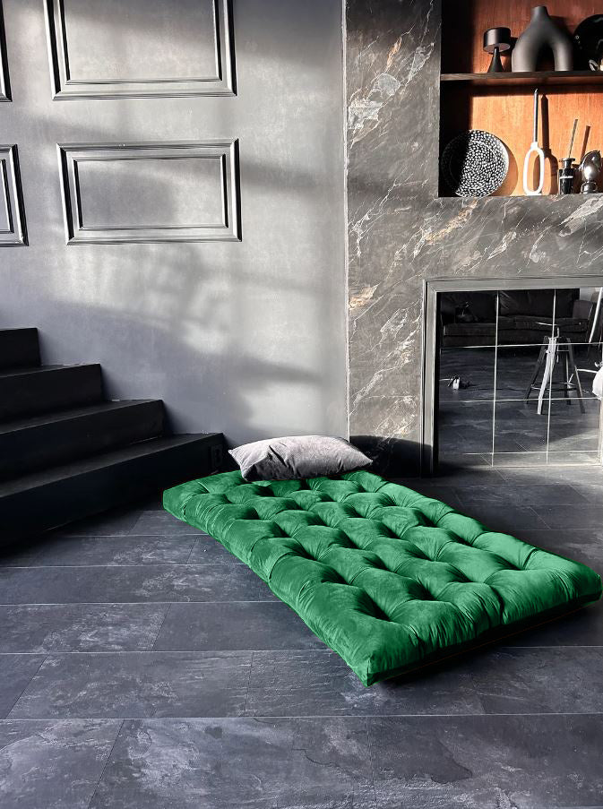 Multicolour Large velvet floor cushions