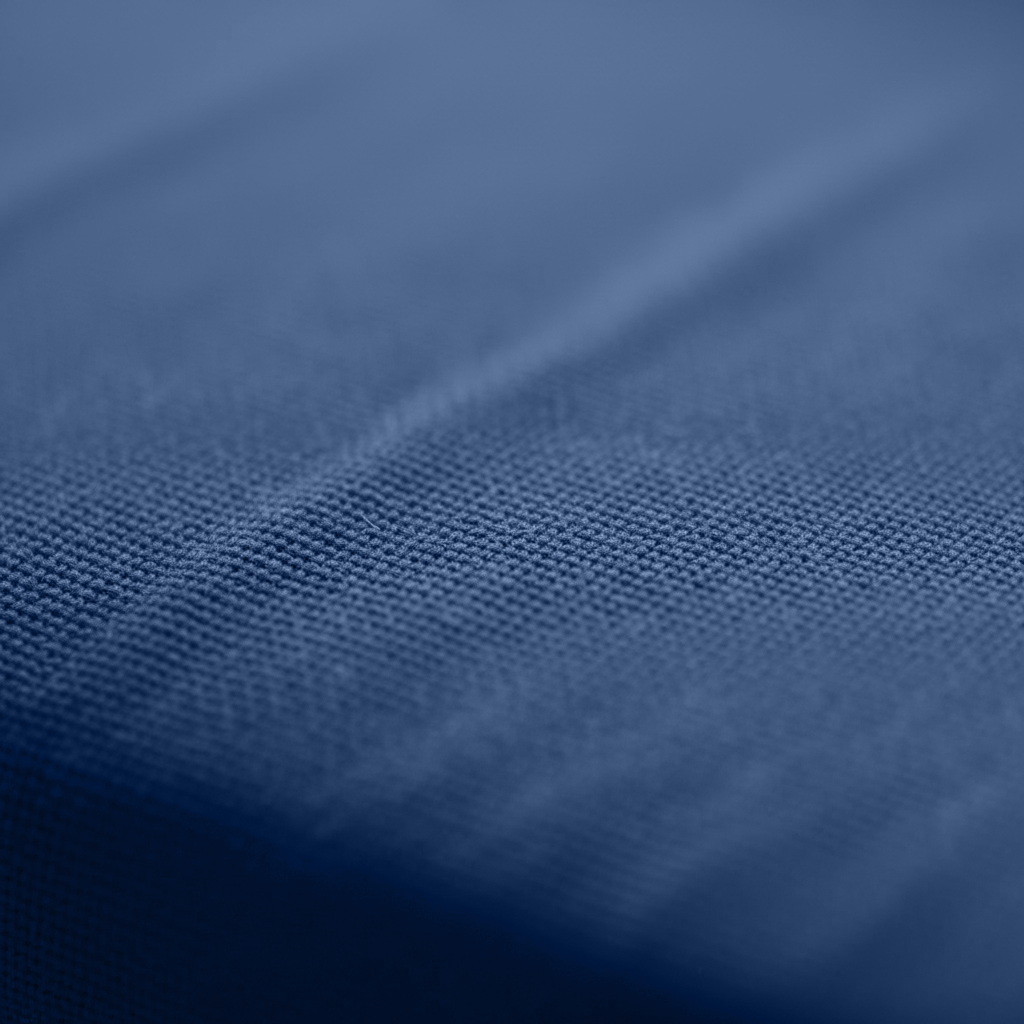 High-density foam bay window cushions in deep Royle Blue