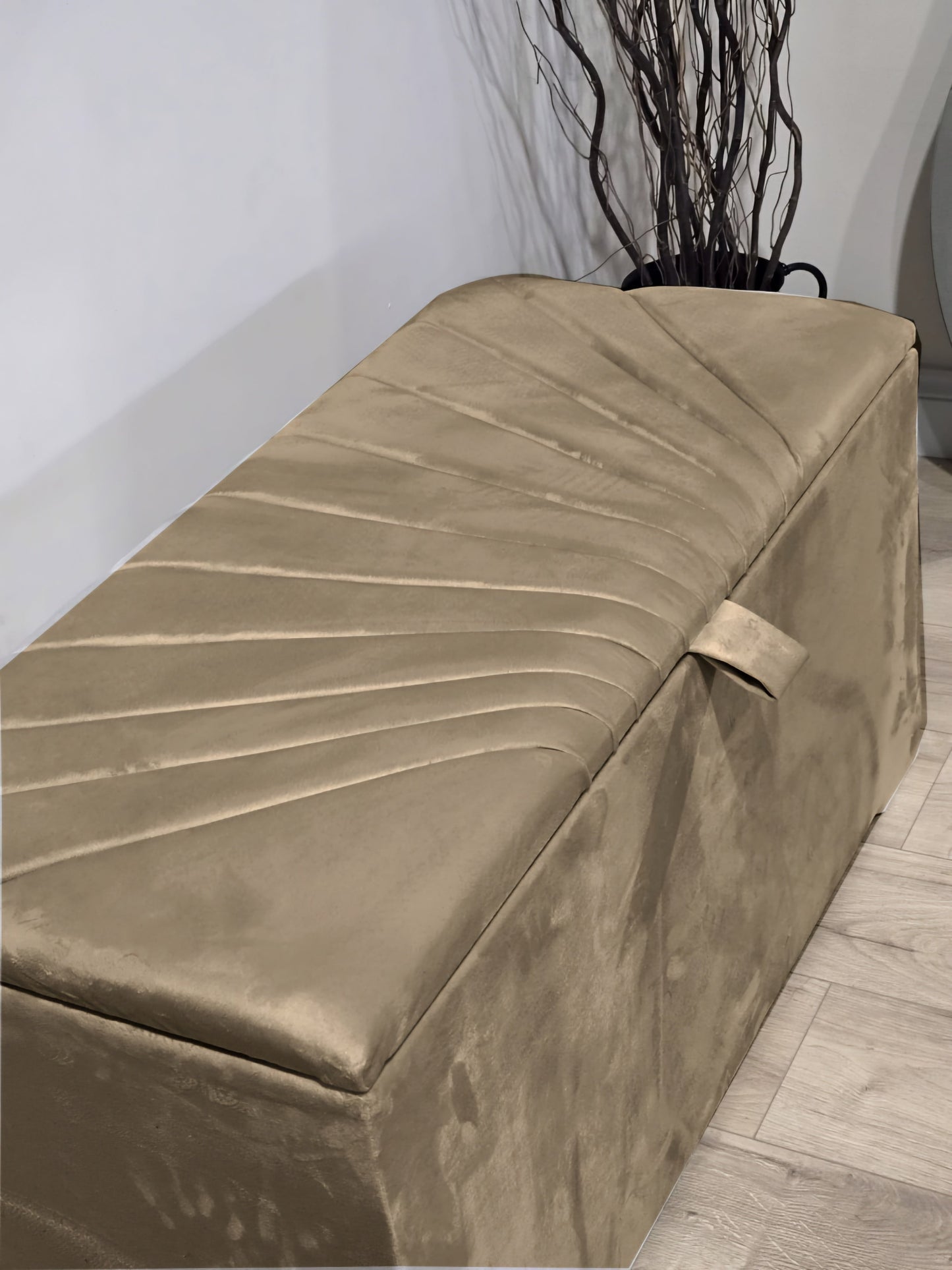 Brown sunshine Ottoman deep bedroom storage box bench seat