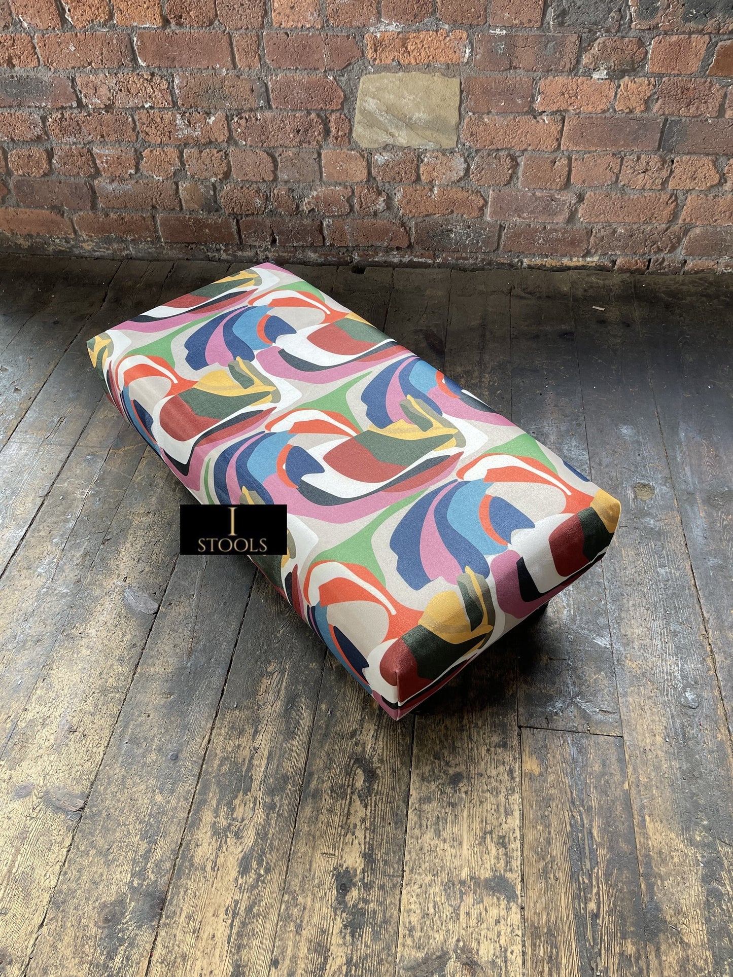 PREMIUM Multi-Coloured PRINTED Footstool