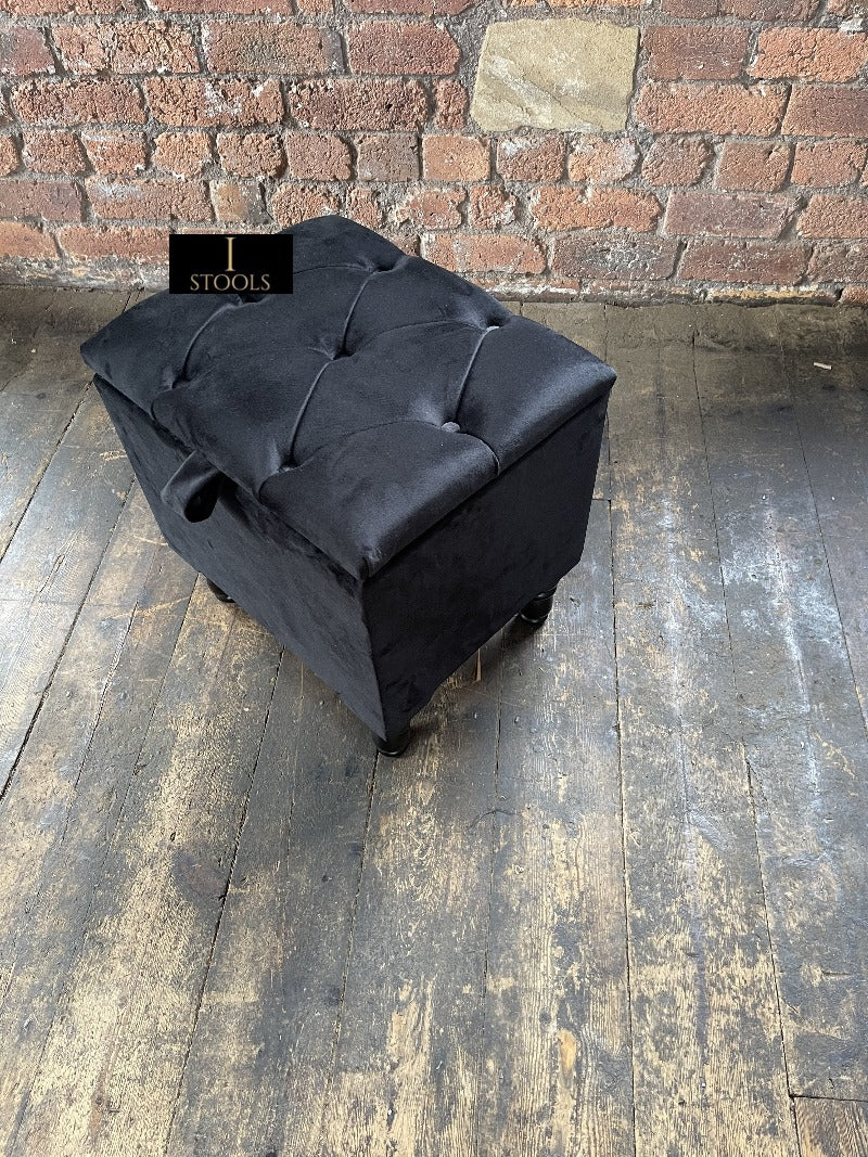 Black Handmade footstool