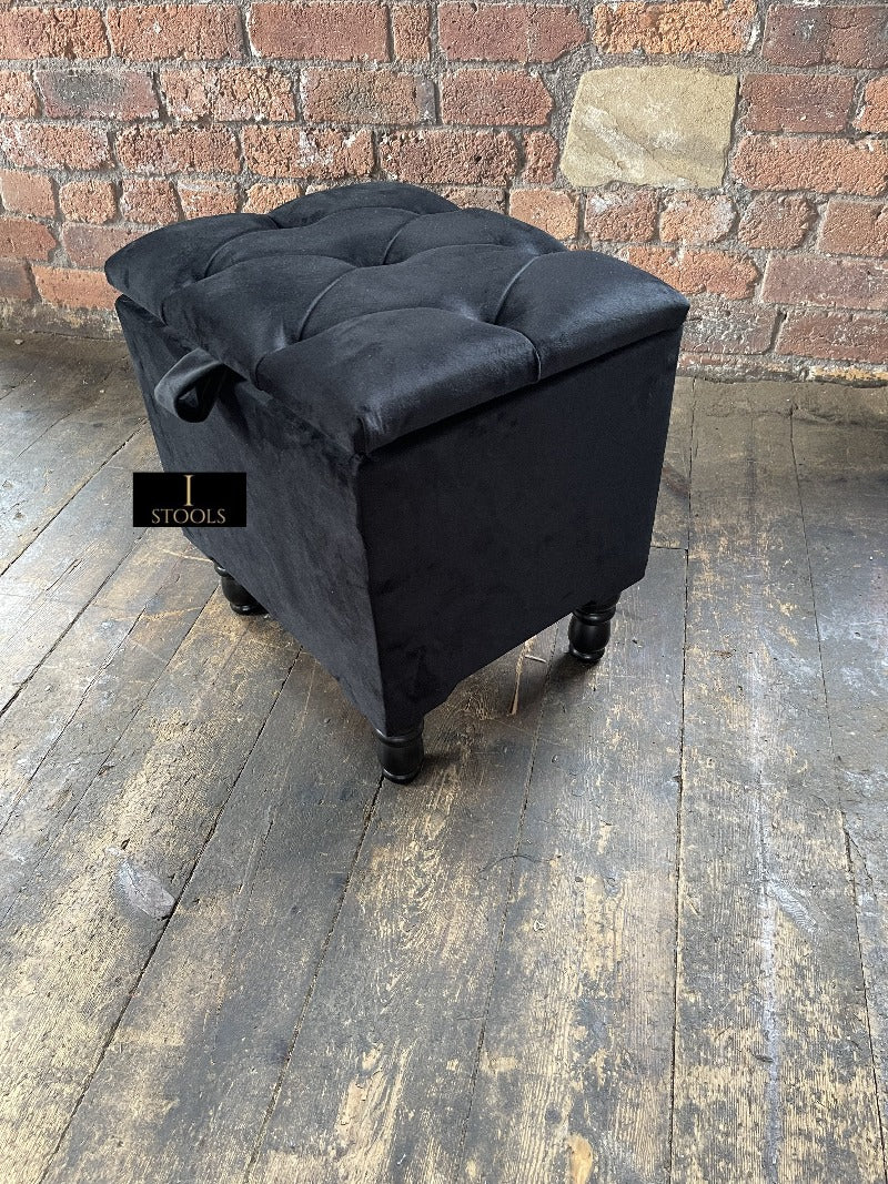 Black Ottoman storage