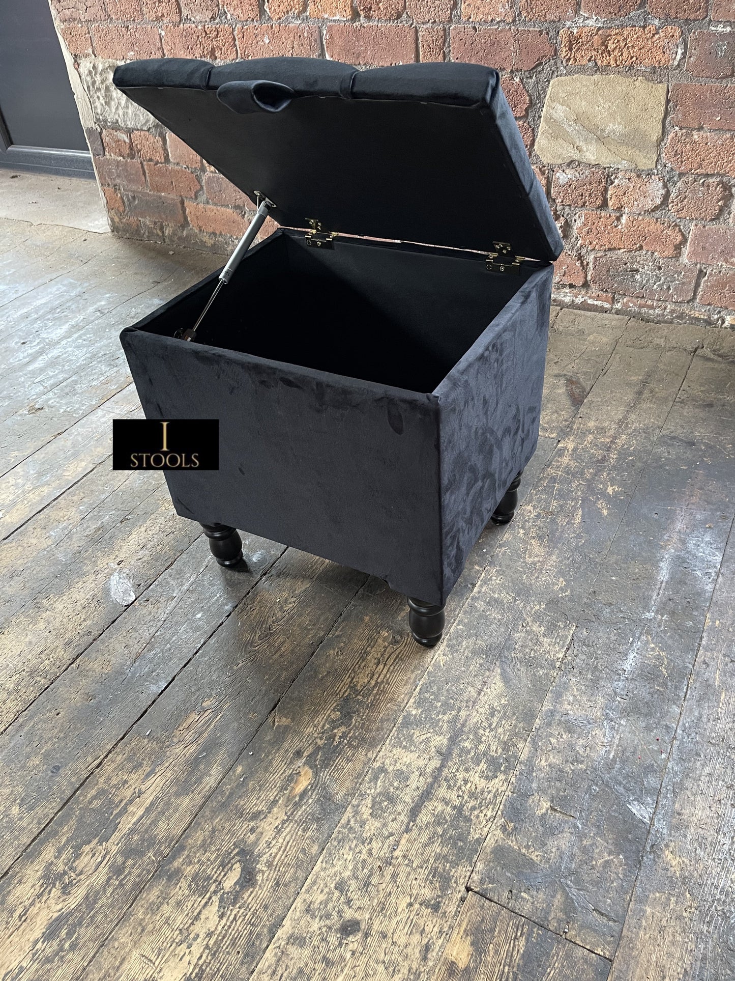 Black Small coffee table Storage Box | Black Small Ottoman | side table footstool