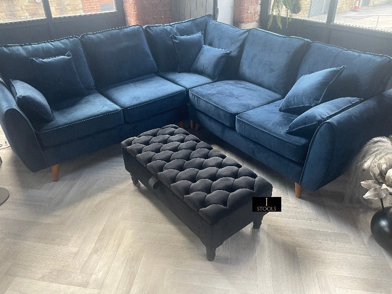 PREMIUM Black Ottoman footstool